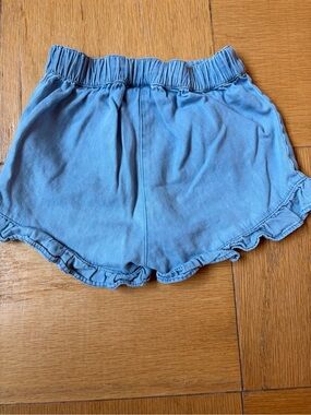 GAP Sky Blue Ruffle-Trim Girls Shorts